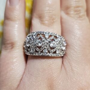 BP Ring Size 8 Rhodium Plated